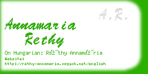 annamaria rethy business card